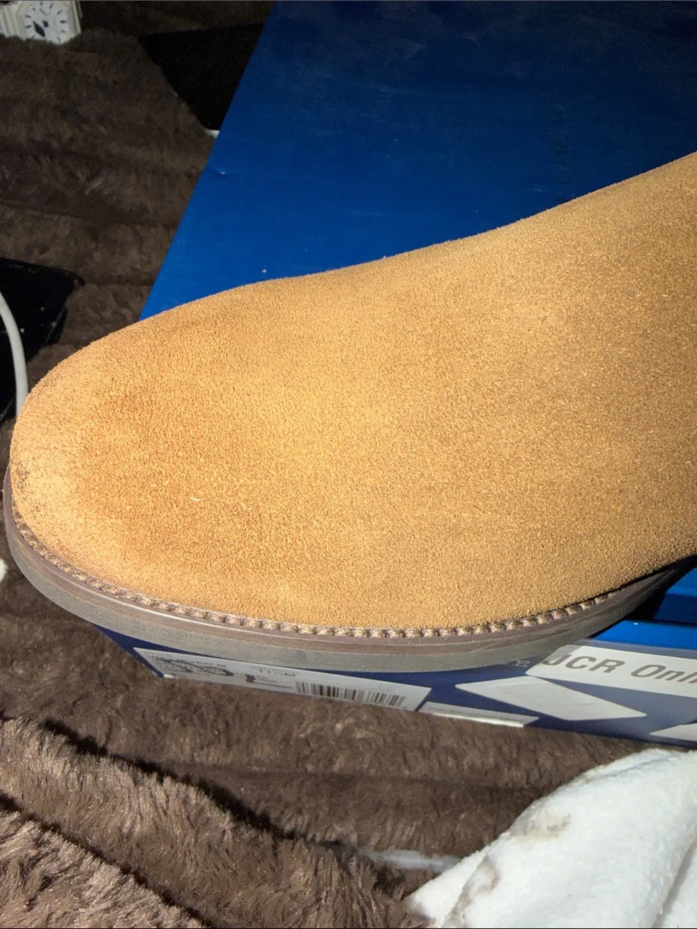 Vince Camuto Men's Tan Suede Chukka Chelsea Boots